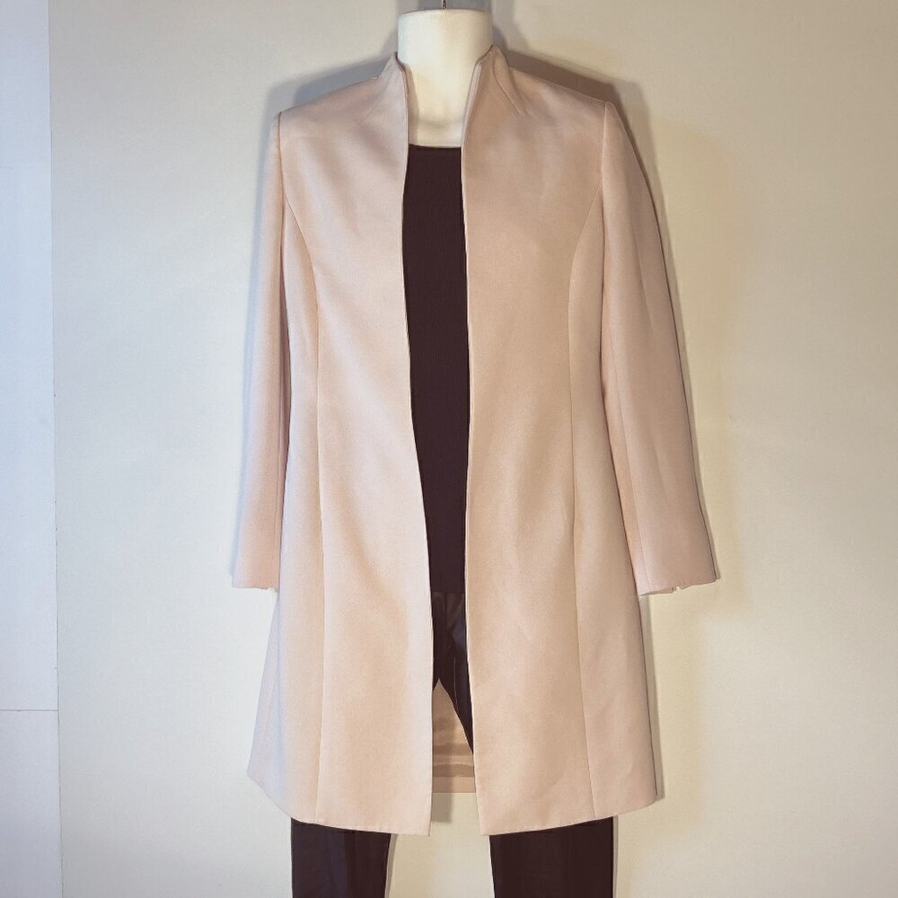CasuaL Corner SZ 2 Pale Pink long length open front blazer Essential Classic Car